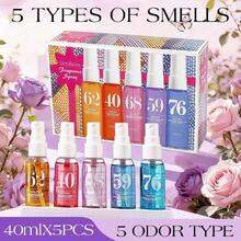 5/1 Stück 40ml Brasilien Digitaler Duftspray Geschenkset, Mischung aus Rose, Kokosnuss, Frucht- und Ozean Sommerdüften, Essentiell für Sommer Geruchsentfernung, Geeignet für Schlafzimmer, Badezimmer, Sommer, Reisegebrauch, Geburtstagsgeschenk, Feiertagsgeschenk - andere - Übersicht 5