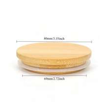 1/10pcs Bamboo Cup Lids, Vintage Bamboo Lids Suitable For Glass Bottles, Mugs, Fragrance Bottles And Candle Jars, Reusable And Durable, Suitable For Home Decor, Kitchen Storage, Aromatherapy And Dust Protection - Multicolor - View 19