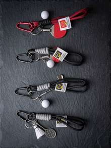 Creative Badminton Golf Ping Pong Keychain, Exquisite Sports Bag Charm, Wallet Pendant - Multicolor - View 2