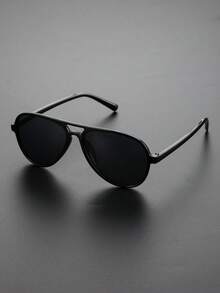 1pc Men's Square Plastic Frame Classic Fashion Design Modern Minimalist Style Sunglasses, Suitable For Outdoor Leisure Activities, Golf, Business, Street Photography, Fishing, Driving, Travel And More - Multicolor - View 12