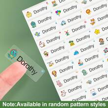 1pc Customized Name Stamp For Clothing, Personalized Cute Monster Design Waterproof Washable Name Label Stamp For Marking T-Shirts Backpacks, Includes Customizable Sticker Pack, Back To School - Black - View 15