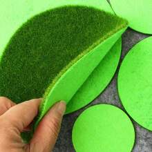 5pcs Happyyami Artificial Moss Mats, Round Mini Faux Grass Pads, Suitable For Bonsai, Terrarium, DIY Crafts And Garden Decor - A - View 5