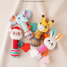 Teething Grip Bar Plush Doll Baby Doll Newborn Infant Educational Soothing Bed Bell Baby Rattle - Elephant - View 7