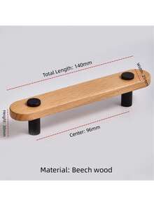 Long Solid Wood Furniture Handle Minimalist Natural Wood Style Kitchen Wardrobe Drawer Pull Furniture Hardware Accessory - Multicolor - View 14