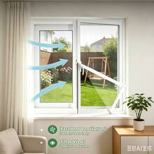 1 pieza Malla mosquitera autoadhesiva con cremallera para ventana, apta para ventanas del hogar, desmontable - A - Ver 9