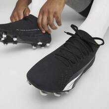 Puma Ultra Match FG/AG Football Boots - Shock-Absorbing, Lightweight, Comfortable, Breathable, Slip-Resistant, Wear-Resistant, Short-Stud, Long-Stud Rubber Soleplate - Black - View 2
