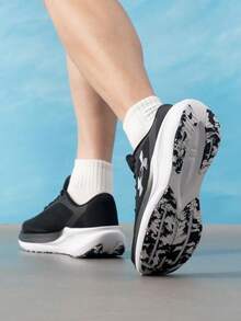 Under Armour Men's Chase 2026 Summer New Style Breathable Fitness Training Running Shoes 6014417-001 - Black/white - View 4