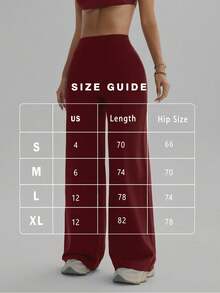 FWH Chewy Magic Pants #Photo-Ready Essential, Perfectly Outlines Curves. Super Elastic Skin-Friendly Fabric Fall - Burgundy - View 5