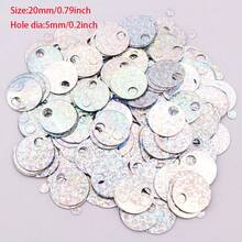 20g Silver Laser Flat Round Sequins, 3-30mm Bulk Loose Sequins For Handicrafts, DIY Decoration, Clothing Embroidery, Jewelry Making And Crafts - S - View 32