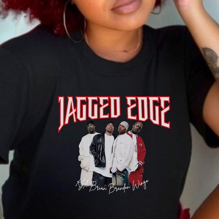 Jagged Edge, R&B Legends, Custom 90s Shirt, Unisex Tee, Gift For Her, Gift For Best Friend, Perfect Gift For Wife. - Black - View 1