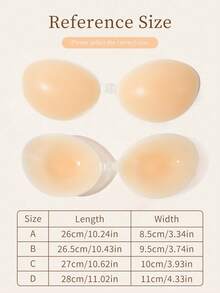vfvQueen Thickened Waterproof Silicone Breast Pads Designed For Women, Lift And Compress Small Breasts, Especially Suitable For Wedding Photography - Apricot - View 3