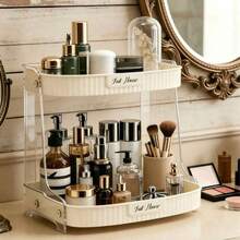 Cosmetic Storage Rack, Makeup Vanity Tabletop Organizer Box For Face Masks And Skincare Products, Dust-Proof Bathroom/Bedroom Desktop Makeup Storage Box,Bedroom Room Decor,Back To School - Multicolor - View 3
