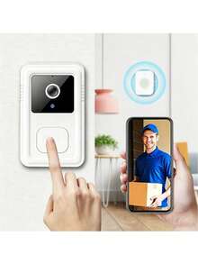 2.4G WiFi Wireless Video Doorbell With Indoor Chime, Two-Way Audio Smart Door Camera With Night Vision Motion Alert, Home Security Doorbell - View 3