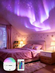 LED Aurora Projection Lamp - Northern Lights Effect, Remote Control Color Changing Light Show, Suitable For Bedroom, Living Room, Office And Party Decoration, Perfect Gift For Teenagers | USB Powered Lighting Decoration Lamp - Multicolor - View 2
