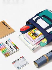 4pcs/1pc Practical Learning Tote Bag With Adjustable Shoulder Strap, Large Capacity Tote Bag, Suitable For Adults, Sporty Crossbody Backpack, Minimalist Desktop Storage Bag, School Stationery Bag, Waterproof Fabric Document Organizer Storage Bag, Multi-Functional Crossbody Bag - Multiple Styles - View 7