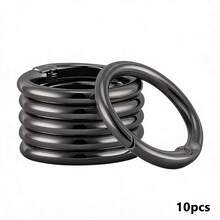 10pcs Spring O Ring Clip Clasp Round Keychain For Bag Purse Handbag Strap Men Women's Keychain,Keychain Making Supplies - Multicolor - View 8