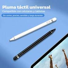 Lápiz Stylus Capacitivo Universal iPad Tablet Punta Metal Pluma Táctil Recargable Para Dibujo Escribir Resistente - Blanco - Ver 3