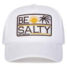 1件 女款 BE SALTY 卡車司機帽，個性化字母刺繡棒球帽，街頭風網格帽，戶外防曬休閒帽，春/秋季旅行，海灘度假 - 多色 - 查看 10