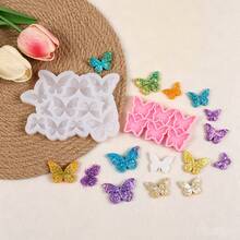 1pc Resin Earring Mold, Butterfly Jewelry Resin Mold Crystal Glue Keychain Necklace Pendant Mold Silicone Earring Mold DIY Art Craft Jewelry Making Supplies Holiday Gift - Multicolor - View 3