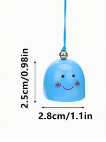 1pc/6pcs Creative Smiling Face Hanging Wind Chime, Includes Hanging Rope And Bells, Metal DIY Material, Crisp Sound, Holiday Decoration Bell Pendant, Suitable For Outdoor Patio - Multicolor - View 3
