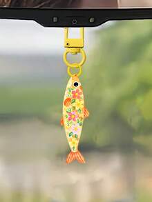 Cute Little Fish Acrylic Keychain, 2D Acrylic Fish Bag Charm, Colorful Beach Theme Keychain, Bohemian Key Accessory, Versatile Bag Pendant, Full Of Summer Beach Vibe, Suitable For Backpack, Wallet, Phone, Earphone, Car Hanging, Cute Daily Accessory And Gift, Unique Birthday Gift, Vacation Gift, Party Gift, Teacher Gift, Summer Gift - Multicolor - View 5