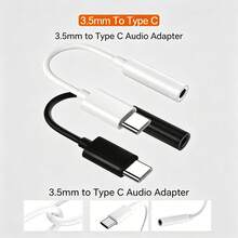 Cable de conversión de audio USB-C a 3.5mm para auriculares, adaptador de audio de alta fidelidad con convertidor de cable compatible con dispositivos de la serie Phone 17 Pro Max/17 Pro/17/Air/16/15/ cable de conexión de audio - Multicolor - Ver 1