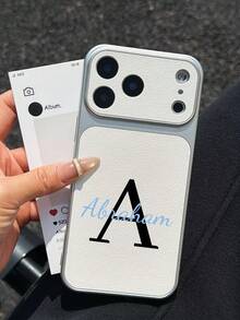 1件個性化客製化家庭朋友情侶兒童不同姓名透明亮片手機殼，適用於 11/12/13/14/15/16/16 Pro/16 Plus/16 Pro Max/17 Pro Max/S26 Ultra/S25 Ultra/S24/S23等 - 銀色 - 查看 6
