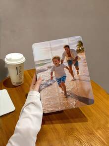 Custom Tablet Protective Case With Personalized Photo Or Group Photo, 360° Rotating Stand, Built-In Pen Slot, High-Definition Printing, Suitable For 8.3-13 Inch Tablets, Birthday/Anniversary Gift For Mom, Dad, Girlfriend, Boyfriend, Friends, Essential Travel Accessory - Multicolor - View 3