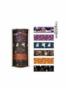 1 Set Halloween Theme Washi Tape, Suitable For DIY Crafts, Gift Wrapping, Scrapbooking, Photo Albums And More, Also A Great Back To School Gift - A - View 3