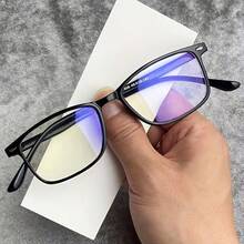 1 Pair Blue Transparent Lenses, Unisex, Can Relieve Eye Fatigue Caused By Computer Use - Multicolor - View 2