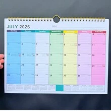 1pc 2027 Minimalist Gradient Color Wall Calendar July 2026 To December 2027 11"X8" Calendar, Fresh Floral And Tree Design With Large Writing Space, Suitable For Memo, Recording, Planning Itinerary, Home And Planning - Single Piece - View 7