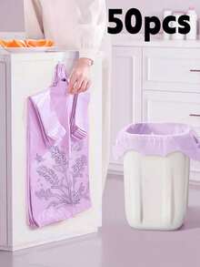 5/40/50/100pcs Lavender Scented Purple Shopping Bags, Suitable For Wholesale And Retail Use In Supermarkets And Stores, Garbage Bags - A - View 13