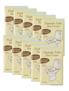 60/50/30/10pcs Disposable Toilet Seat Covers, Thickened Waterproof Washable Travel Toilet Paper Covers, Suitable For Adults, Applicable To Public Restrooms, Camping, Airplanes And Other Places, Portable Toilet Seat Cover Accessories, Travel Essential, Cruise Essential, Bathroom Accessories, Women's Travel Essential, Travel Toilet Seat Covers, Vacation Essential, Camping Essential, Airplane Travel Essential, Toilet Seat Bathroom Decor - Multicolor - View 16