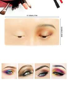 SUANGL 3D Realistic Makeup Practice Board, Reusable Eyeshadow Practice Skin, Suitable For Makeup Artists To Practice, Can Be Used For Eyeshadow, Eyeliner, Eyebrow Shaping, Creating Realistic Facial Makeup Effects. - View 6