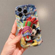 Disney Mickey Mouse Phone Case, Plush Style With Gift Boxes & Disney Logo Print, Shockproof Protective Cover, Compatible With IPhone 17/16/15/14/13/12/11 Pro, Perfect Gift For Birthdays & Holidays - White - View 3