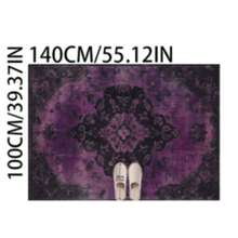 1 pièce Tapis de style persan violet et noir, tapis décoratif, décoration de chambre, petit tapis, tapis, décoration de maison, tapis de salon, tapis de chambre, décoration de maison de salon, tapis d'extérieur, tapis lavable - Multicolore - Voir 15