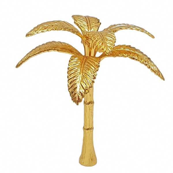 2 piezas Tiradores de cajón vintage dorados con palmera, manijas de gabinete con árbol de coco tropical, tiradores decorativos de metal para muebles, manijas únicas para puertas de gabinete, herrajes para cocina, armario y tocador, piezas de repuesto de manija de tapa para frascos de vidrio / frascos de almacenamiento / tazones de frutas / bandejas de frutas secas, recuerdos de boda, regalos festivos, accesorios de lujo para el hogar DIY, adecuados para el Día de la Independencia, temporada de graduación, regreso a la escuela, temporada de bodas (incluye tornillos de instalación)