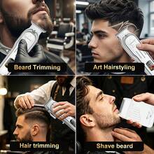 HIENA Premium Silver 3-in-1 Hair Clipper Set, Alat Cukur Rambut LED Nirkabel, Kombinasi Pemangkas dan Pencukur Presisi, Pengisian Cepat USB, Dengan Aksesoris Lengkap, Cocok Untuk Penggunaan Salon Profesional Dan Potong Rambut di Rumah, Hadiah Pria yang Modis dan Praktis - View 9