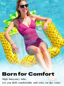 4-In-1 Inflatable Water Hammock Float, Fruit Theme Pool Raft With Breathable Mesh, Comfortable Floating Chair For Swimming Pool, Beach And Backyard Water Activities - Multicolor - View 8