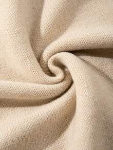 Men's Fashion Casual Vacation Daily Commute Home Wear POLO Collar Button Half Cardigan Long Sleeve Loose Ribbed Pullover Knit Sweater Autumn Winter Style - Khaki - View 11