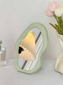 1PC/2PCS Adjustable Cloud-Shaped Makeup Mirror – Cute Asymmetrical Vanity Mirror With Glass Surface – Foldable Desktop & Portable Standing Mirror For Bedroom, Dorm & Office – Aesthetic Room Decor & Gift - Multicolor - View 3