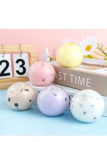 1pc Butter-Feel Handmade Squeeze Ball, 6cm Soft Stress Relief Toy, Slow Rebound Toy - 彩色 - 查看 2