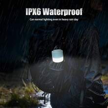 1pc LED Lantern | Rechargeable LED Camping Light With 4 Lighting Modes, USB Charging, Portable Emergency Lamp For Outdoor Activities - Plastic Shade - Multicolor - View 6
