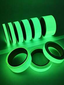 1pc Colorful Glow-In-The-Dark Tape, Green Fluorescent Luminous Tape, Self-Luminous Warning Sign For Stairs, Stage And Positioning - Multicolor - View 10