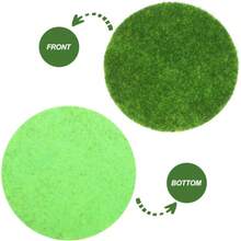 5pcs Happyyami Artificial Moss Mats, Round Mini Faux Grass Pads, Suitable For Bonsai, Terrarium, DIY Crafts And Garden Decor - A - View 12