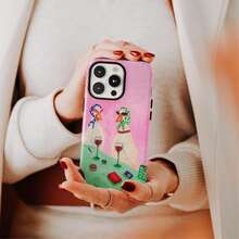 Duck Candlelight Dinner Animal Pattern Phone Case, Compatible With  17,  16, 15, 14 Pro Max Plus,  13, 12, 11 - 白色1 - 查看 1