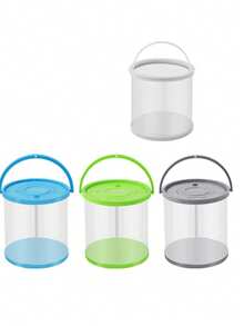 1pc Foldable Mini Fish Tank, Transparent Fish Transport Container/Fishing Bucket, Suitable For Fishing, Releasing, Beach Trips, Lakeside Outings And Outdoor Activities - Multicolor - View 9