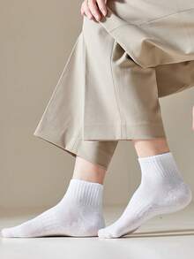 5/10/20/30 Pairs Men's Solid Color Honeycomb Texture Cushioned Short Socks, Ribbed Casual Socks, Soft Daily Anti-Slip Socks, Suitable For Commuting, Sports Shoes And Everyday Wear - Multicolor - View 3