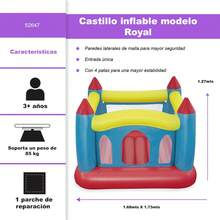 Royal Inflatable Bouncy Castle For Children + Hand Pump - Red - View 2
