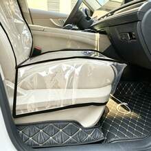 PVC Transparent Pet Car Seat Cover, Front Seat Protector, Passenger Seat Cover, All Season - Clear - View 3